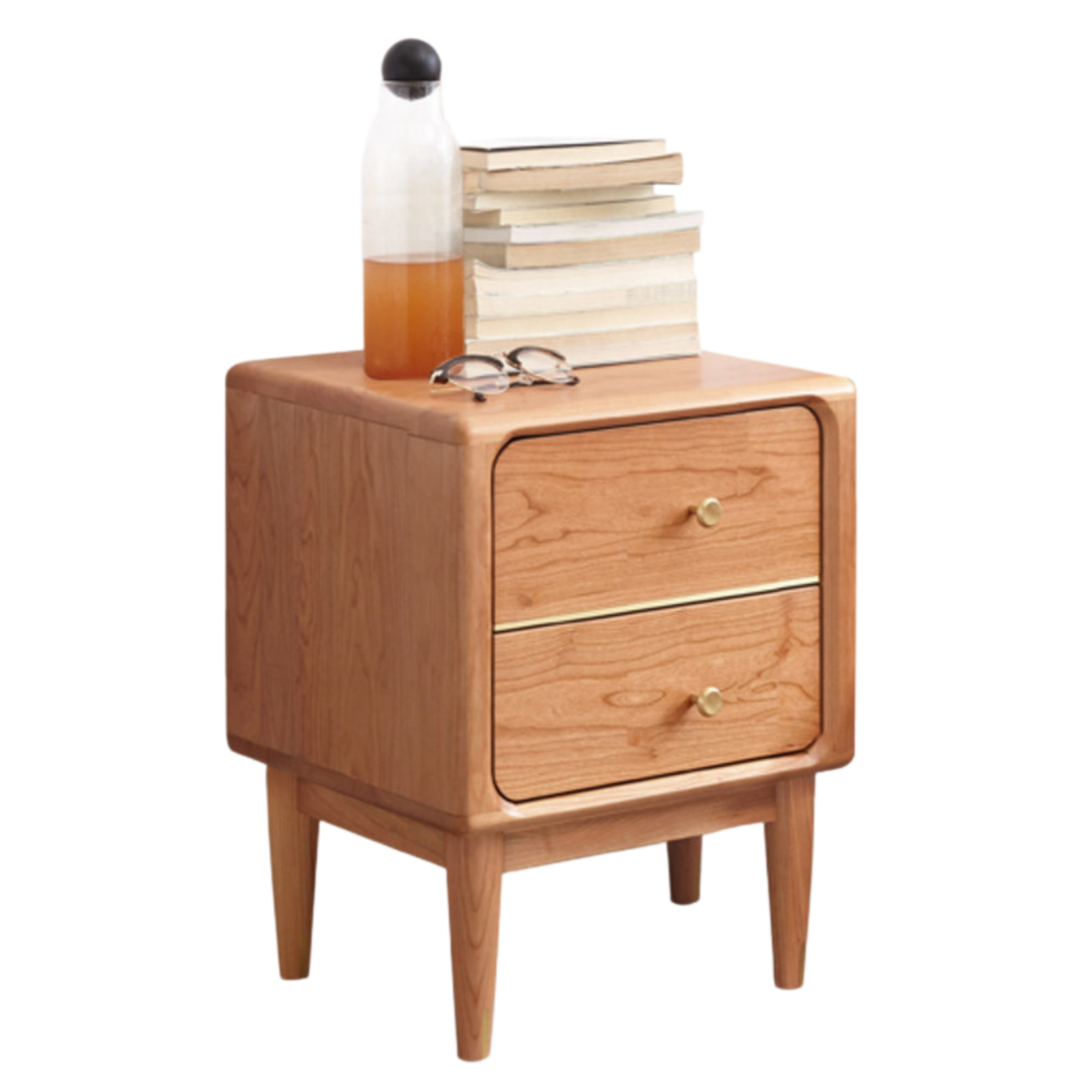 Cherry Solid Wood Retro Nightstand