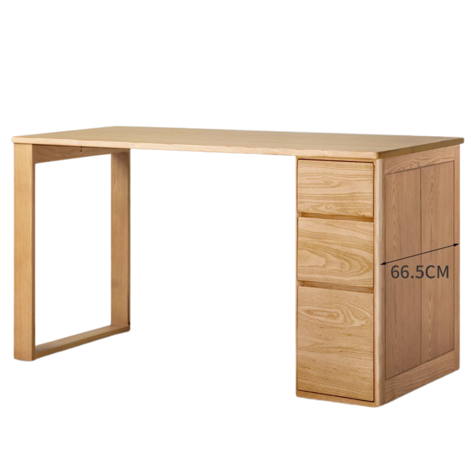 Ash Solid wood twin double office desk-