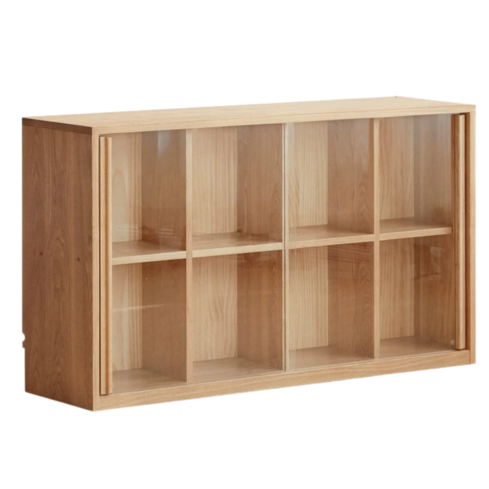 Ash Solid Wood Bookcase Storage Cabinet