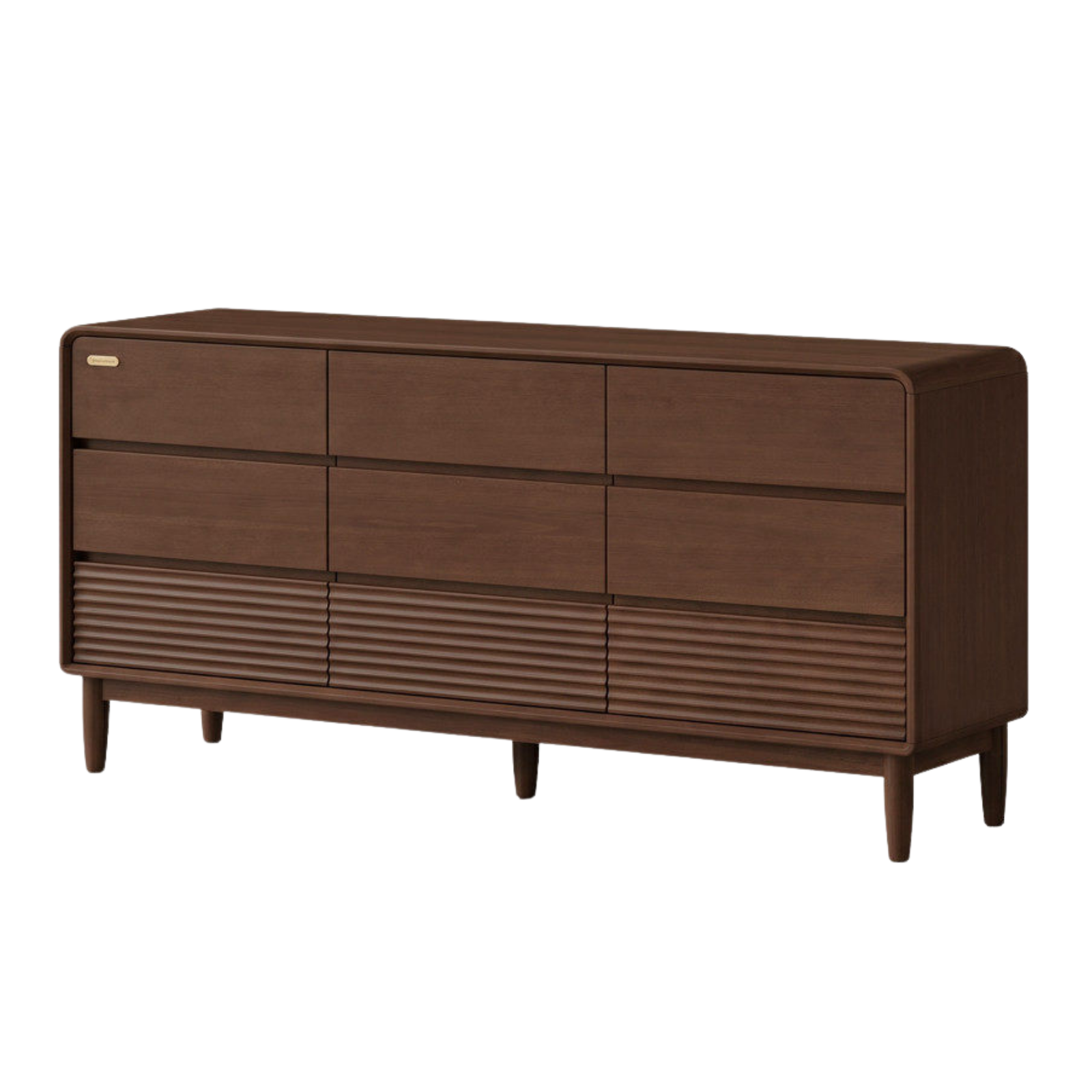 Black Walnut, Catalpa, Ash Solid Wood, Solid Longan Hardwood Drawer Storage Cabinet