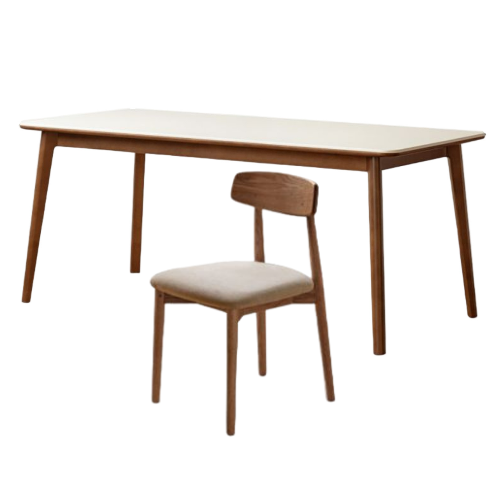 Beech Solid Wood Rock Board Dining Table