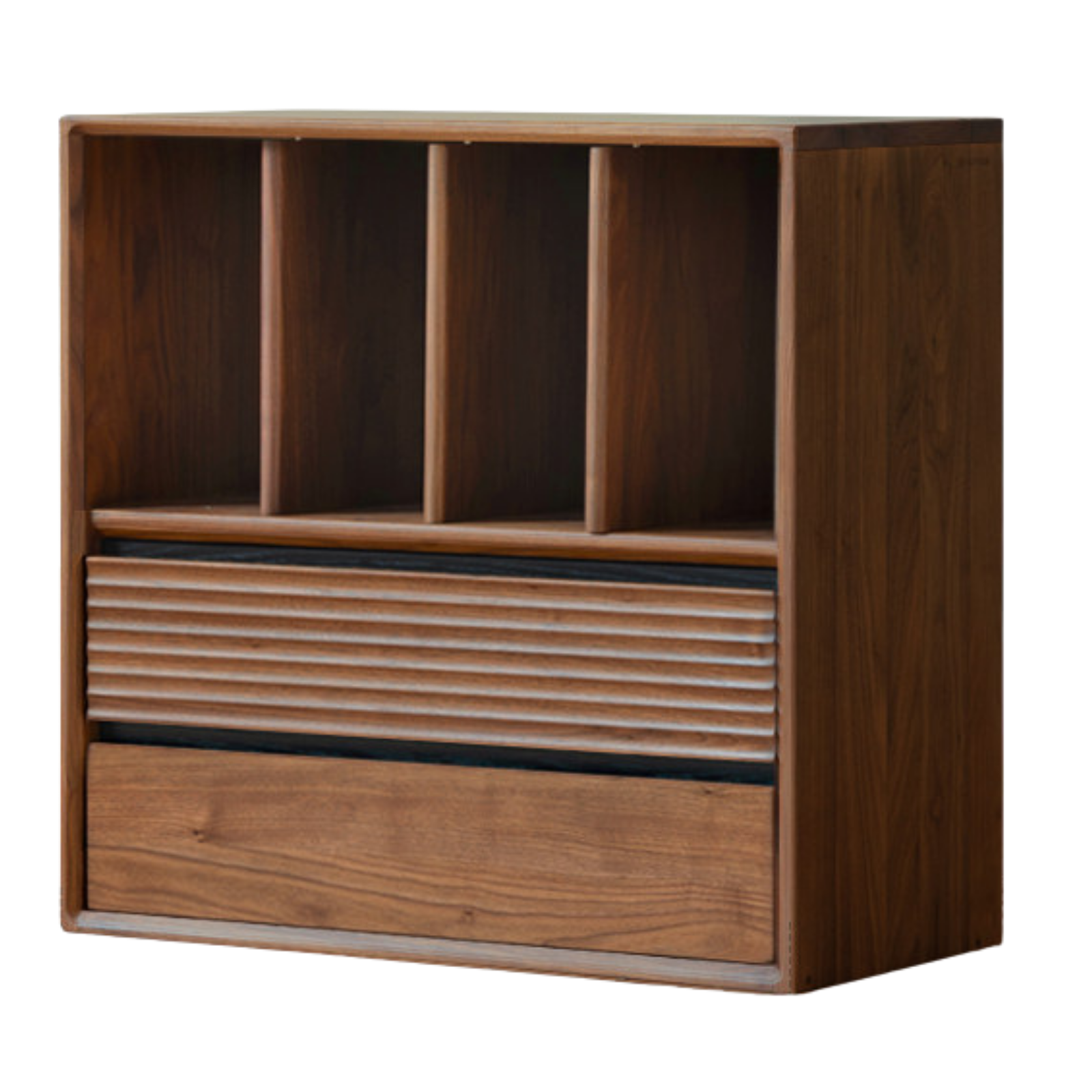 Sandalwood, Oak, Black Walnut, White Ash Solid Wood Light Luxury Style Module Bookcase