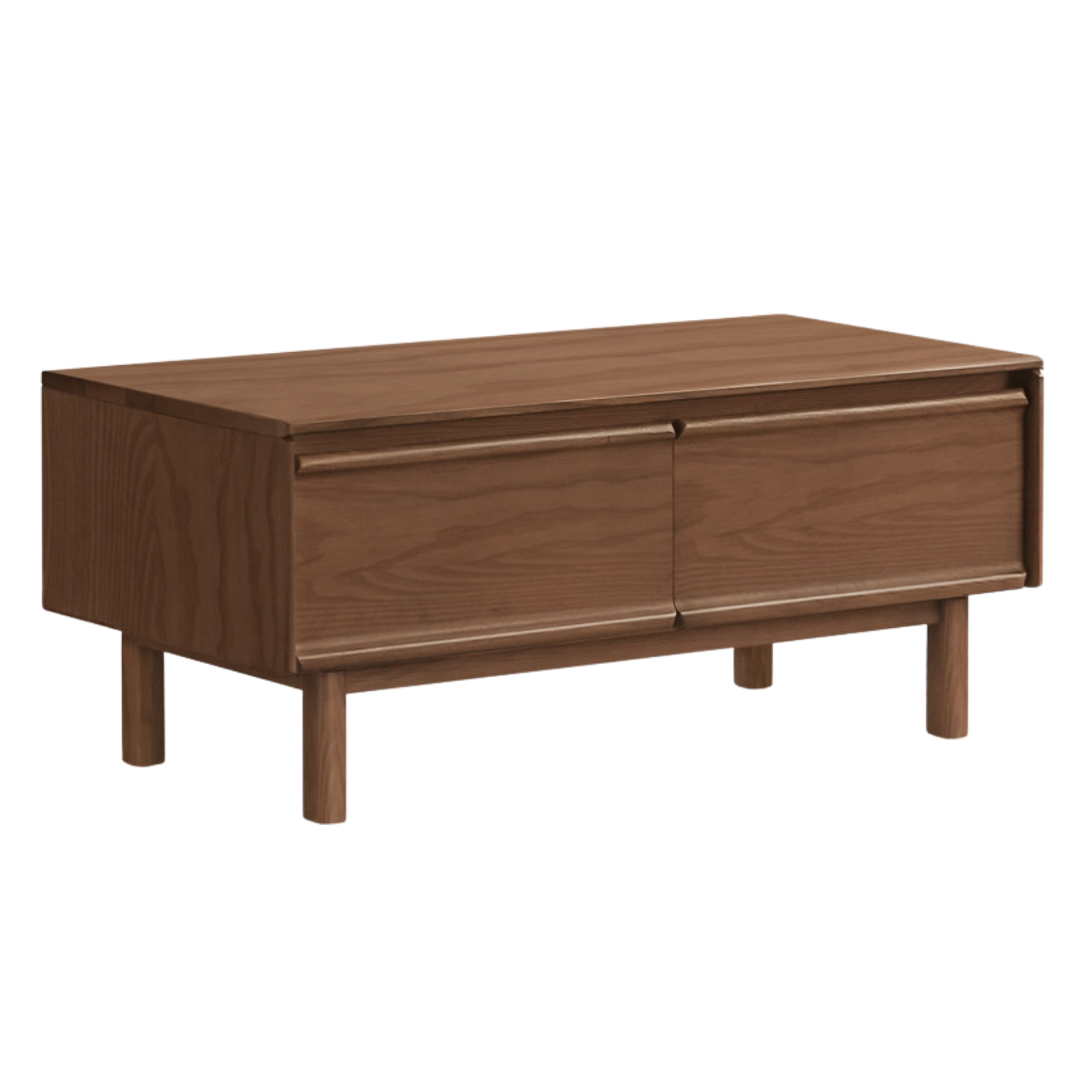 Black Walnut, Ash, Oak Solid Wood, Solid Longan Hardwood Modern Coffee Table