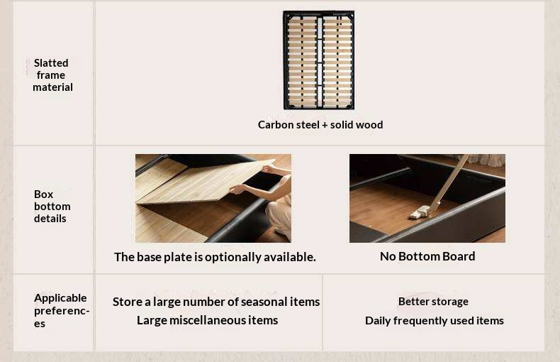 Genuine Leather Luxury Storage Bed with Lift-Up Storage Box Bed