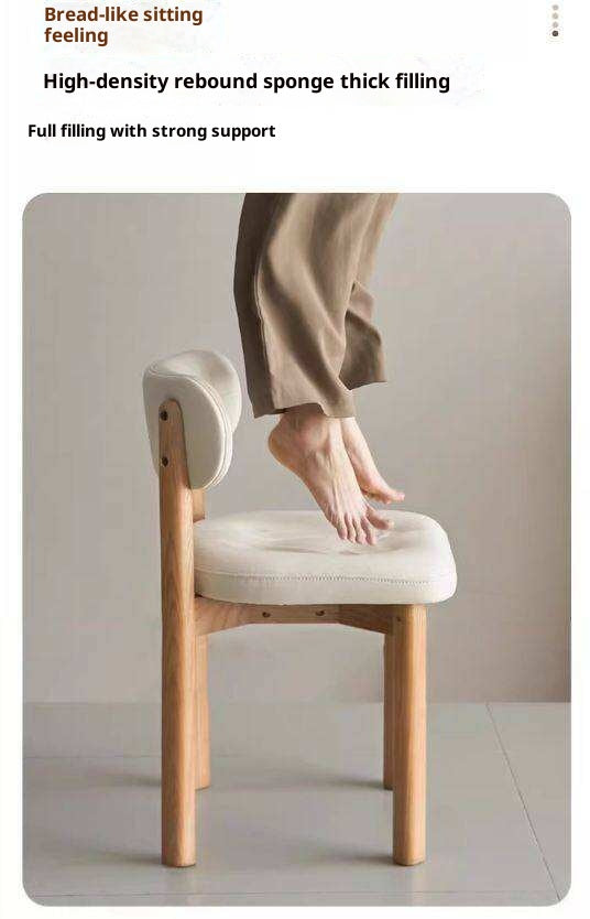 Ash, Red Oak Solid Wood Modern Makeup Stool