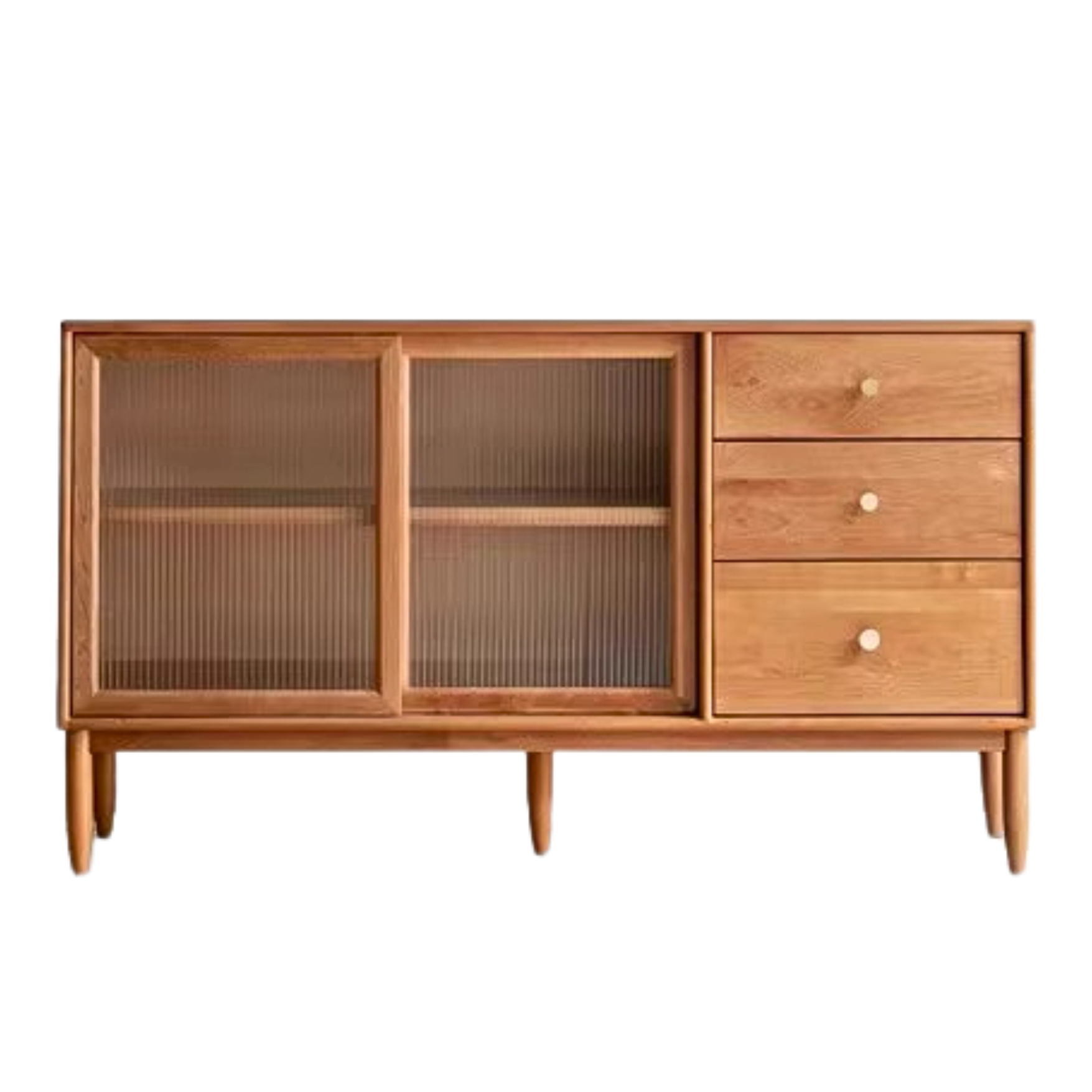 Cherry wood sideboard high cabinet multi-functional buffet,