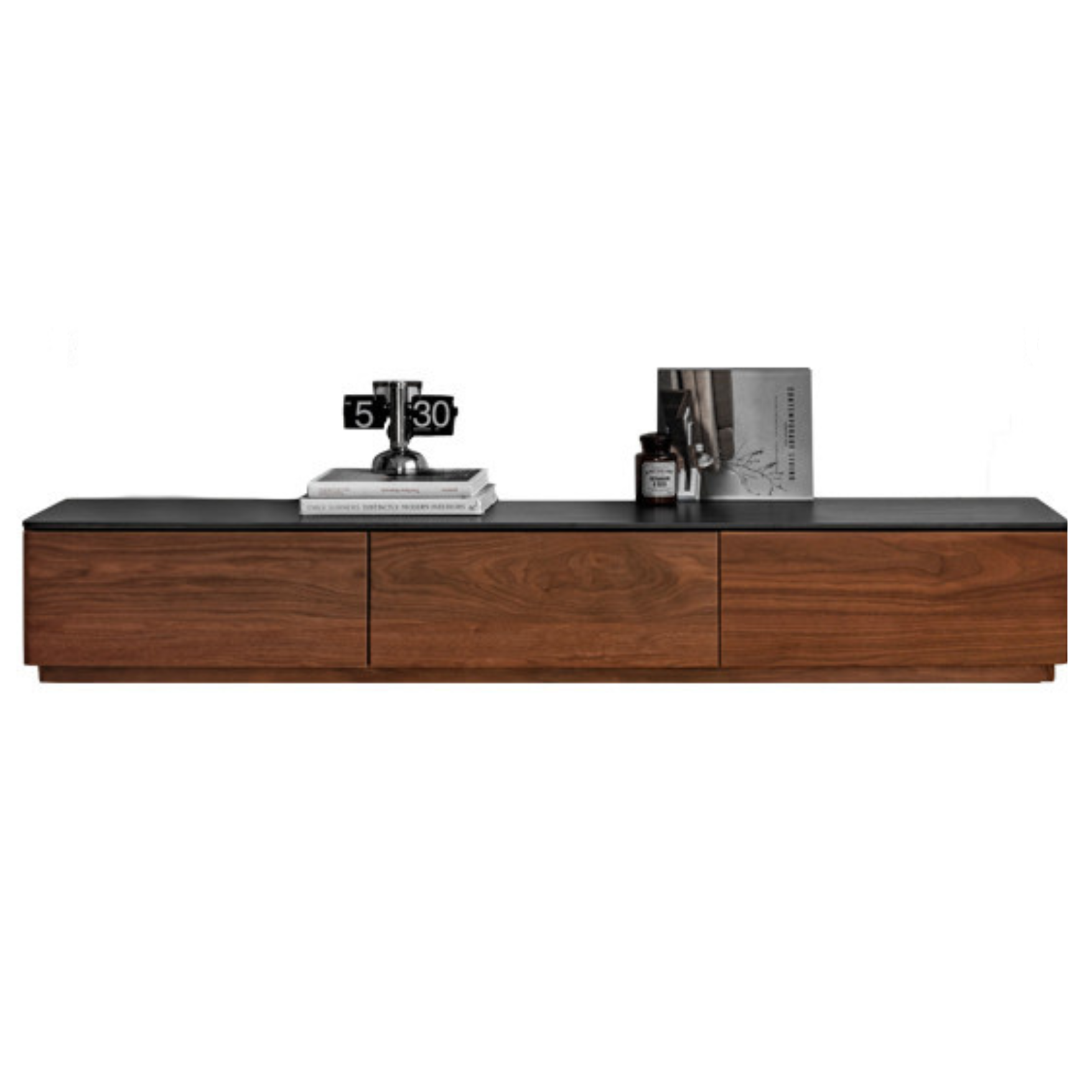 Black Walnut solid wood TV stand rock slab: