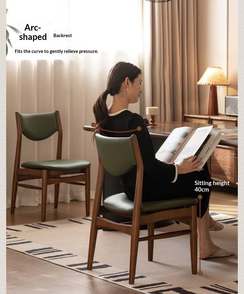 4 pcs -Solid RubberWood Dining Chair Upholstered Dining Chair, Danish Modern