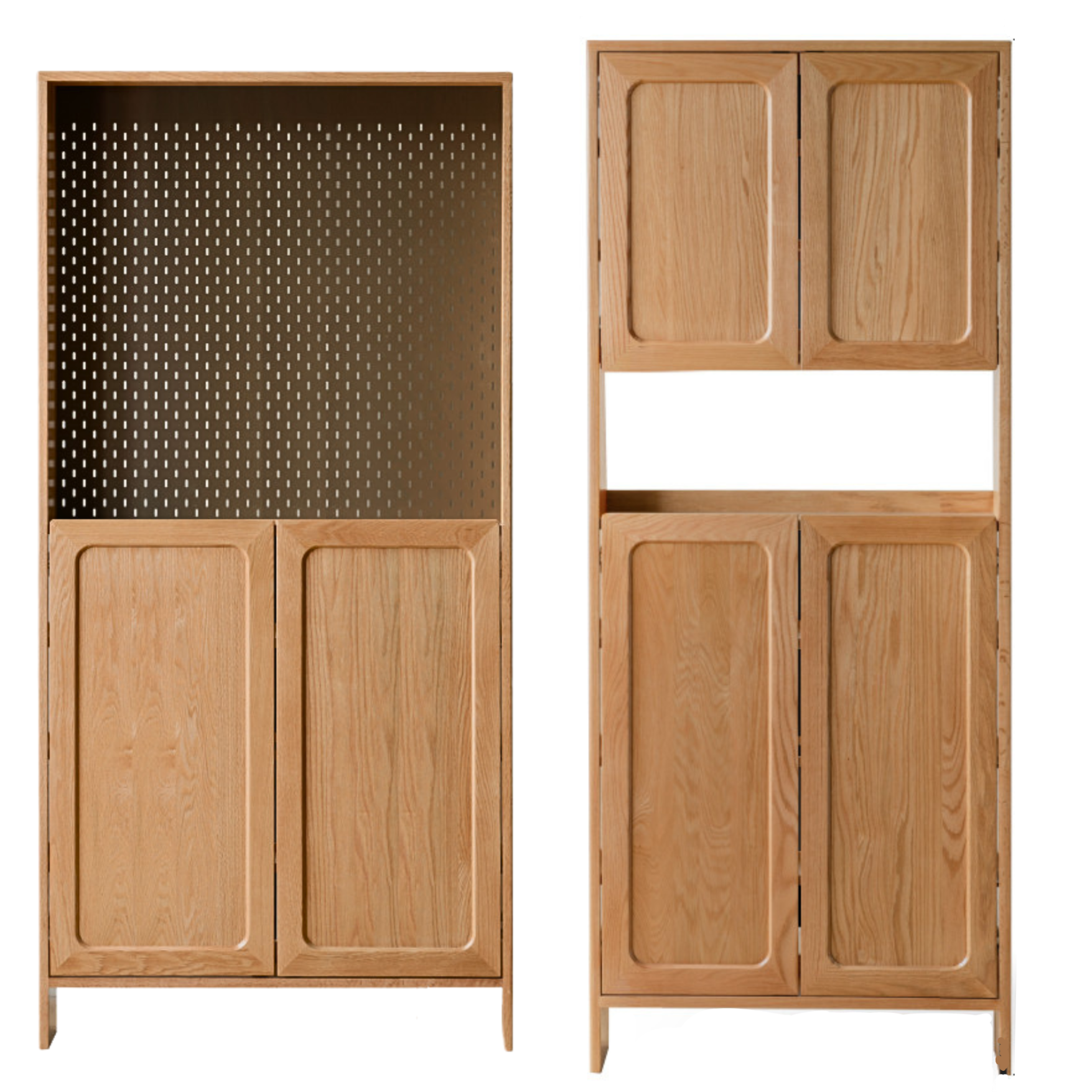 Oak Solid Wood Entrance Porch Cabinet, Ultra-Narrow Shoe Cabinet