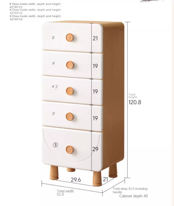 Beech Solid Wood Children's Modern Storage Cabinet