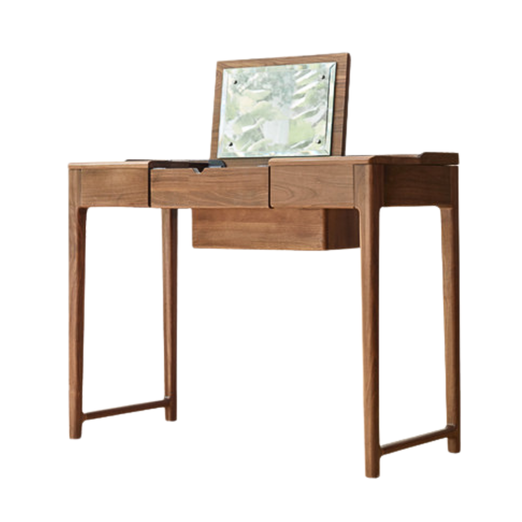 Black walnut, Ash solid wood flip dressing table :