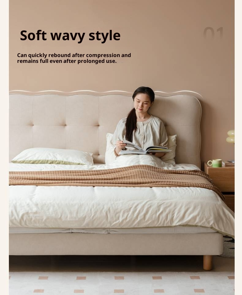 Fabric Cat Scratch Soft Backrest Bed