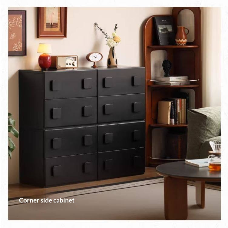 Solid RubberWood TV French Retro Floor Module Combination TV Cabinet.