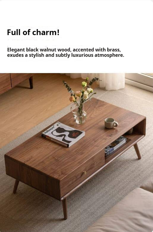Black Walnut Solid Wood Coffee Table