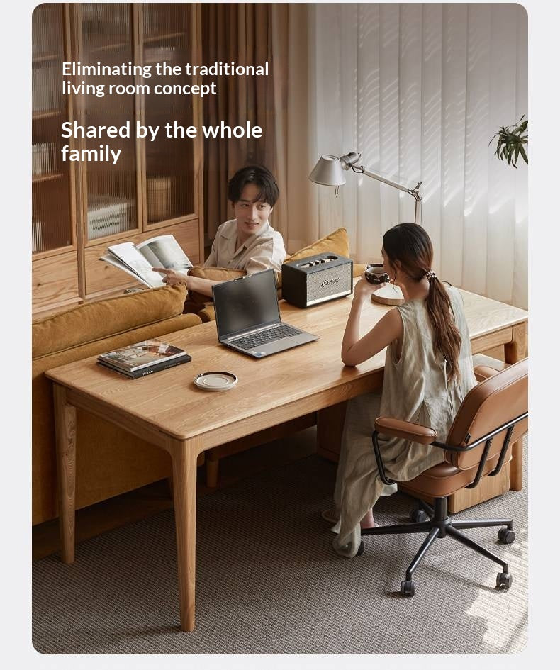 Ash Solid Wood Modern Minimalist Office Desk