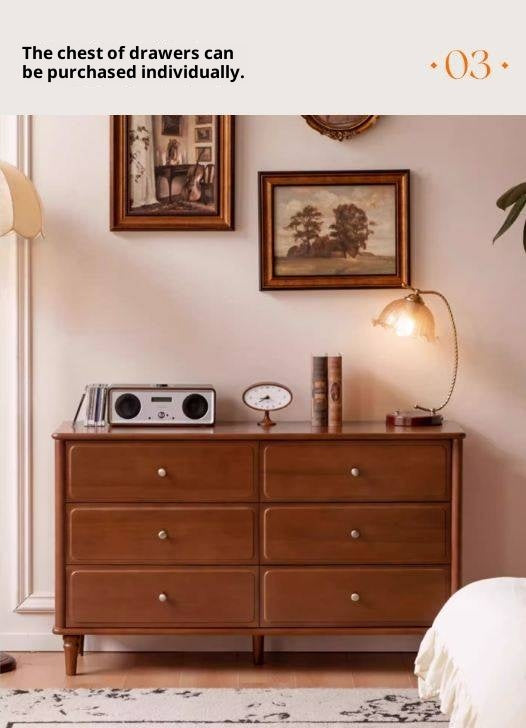 Poplar Solid Wood French Retro Style Dressing Table