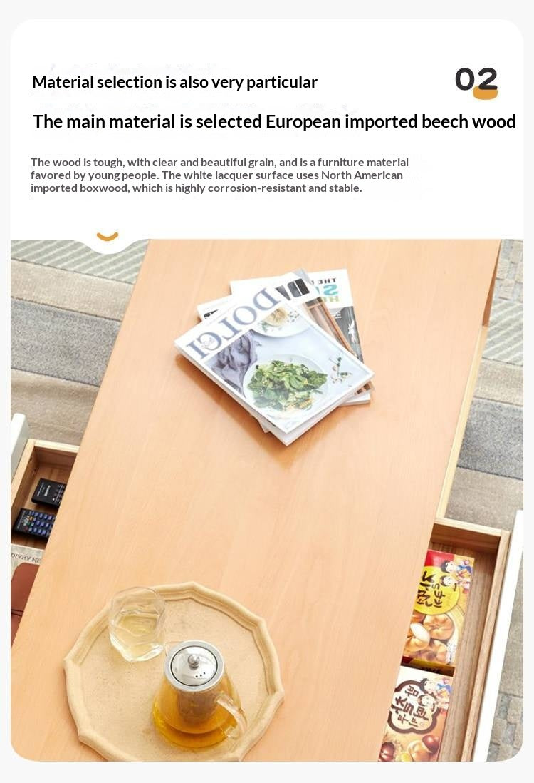 Beech Solid Wood Warm Coffee Table