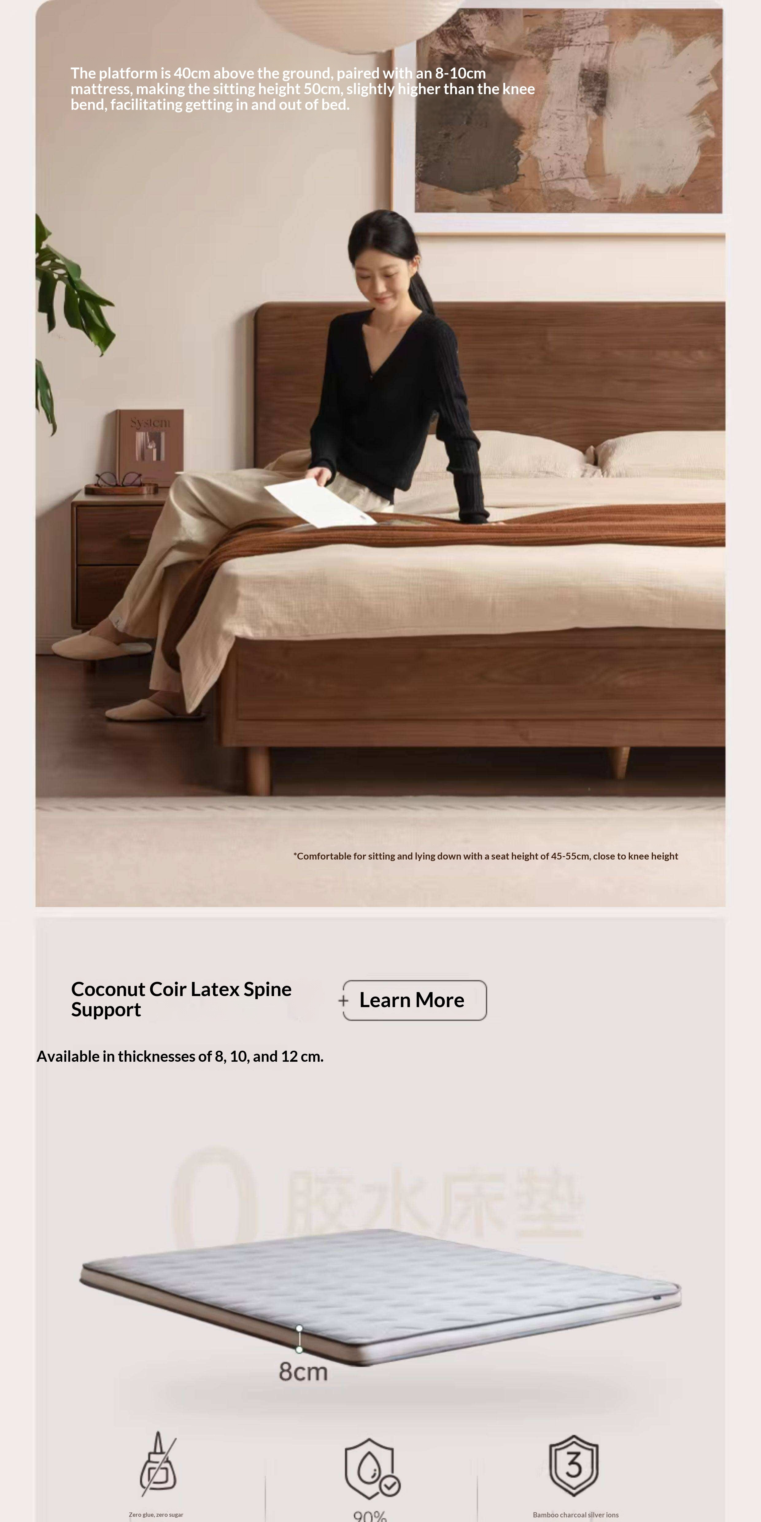 Black Walnut Solid Wood Italian Luxury Storage Bed