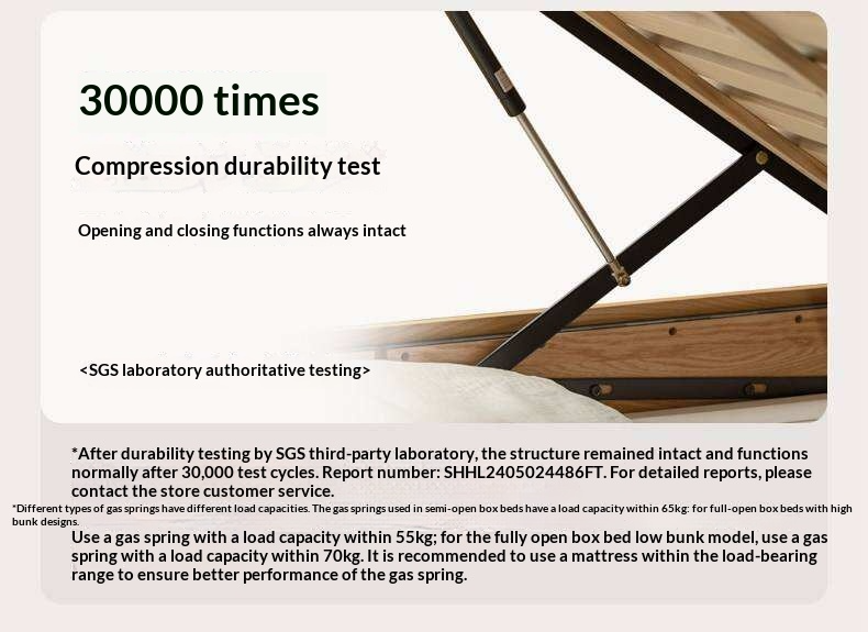 Oak Solid Wood Box Bed — Modern Minimalist Design