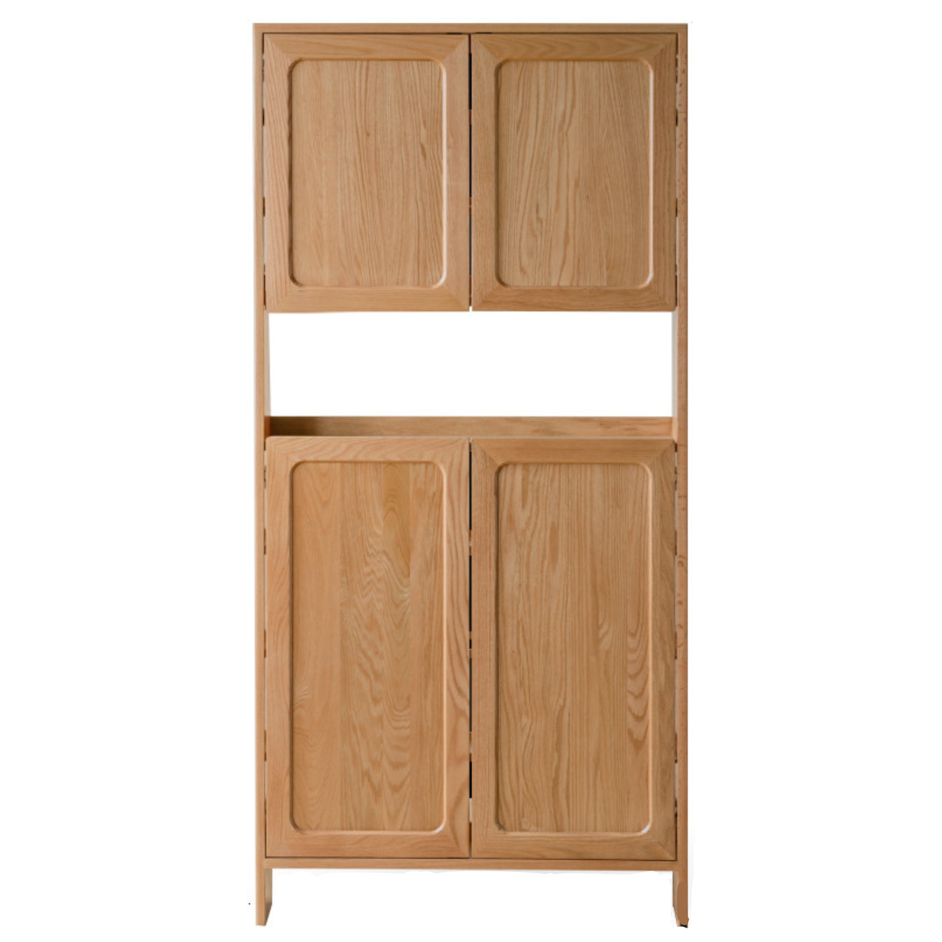 Oak solid wood entrance porch cabinet, ultra-narrow shoe cabinet: