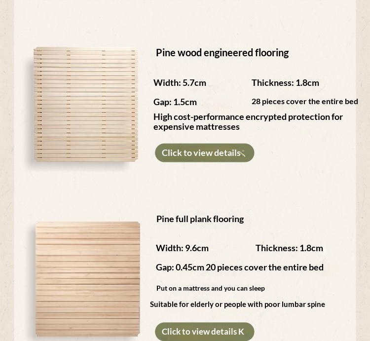 Poplar Solid Wood Bed — American Windsor Style with Retro Vertical Strip Design