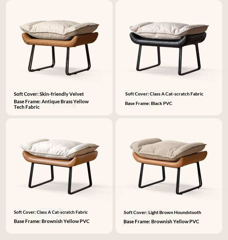 Oak Solid Wood, Fabric Sofa Footstool, Changing Stool