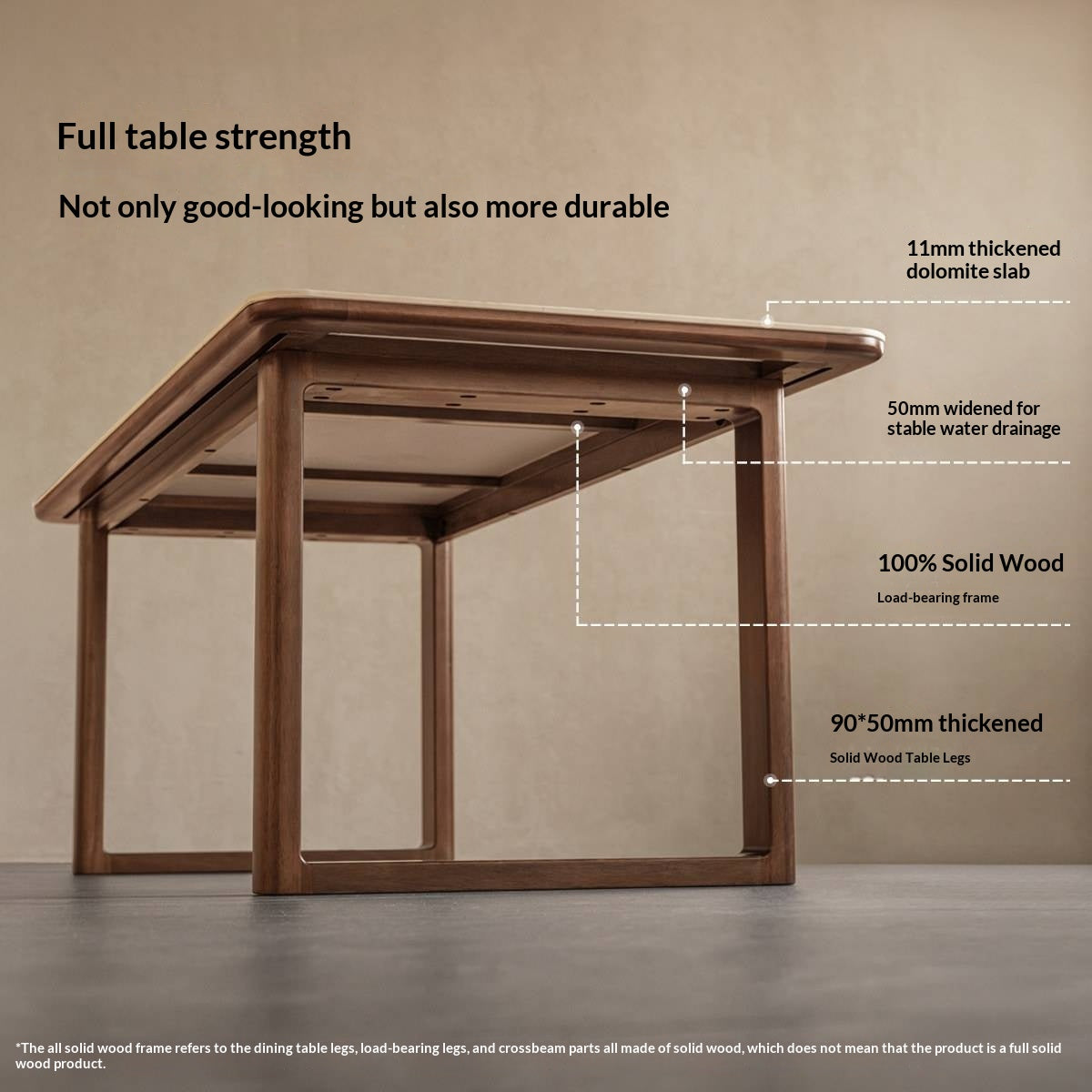 Solid Longan Hardwood Slab Dining Table with Antique-Inspired Retro Design