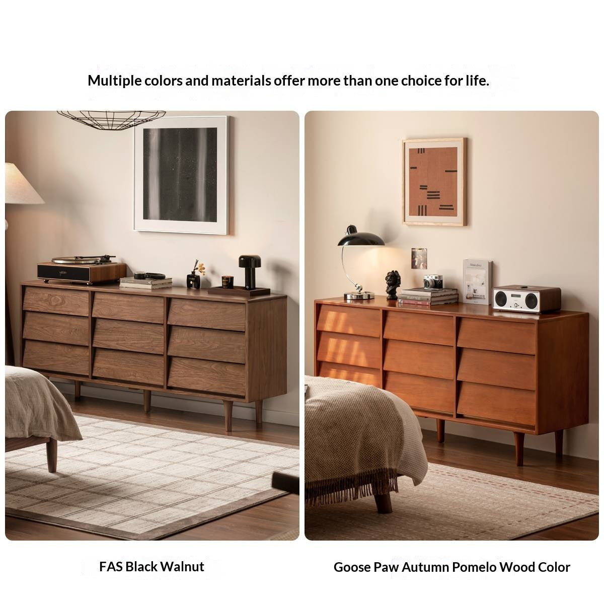 Solid Rubberwood Antique Style Chest of Drawers