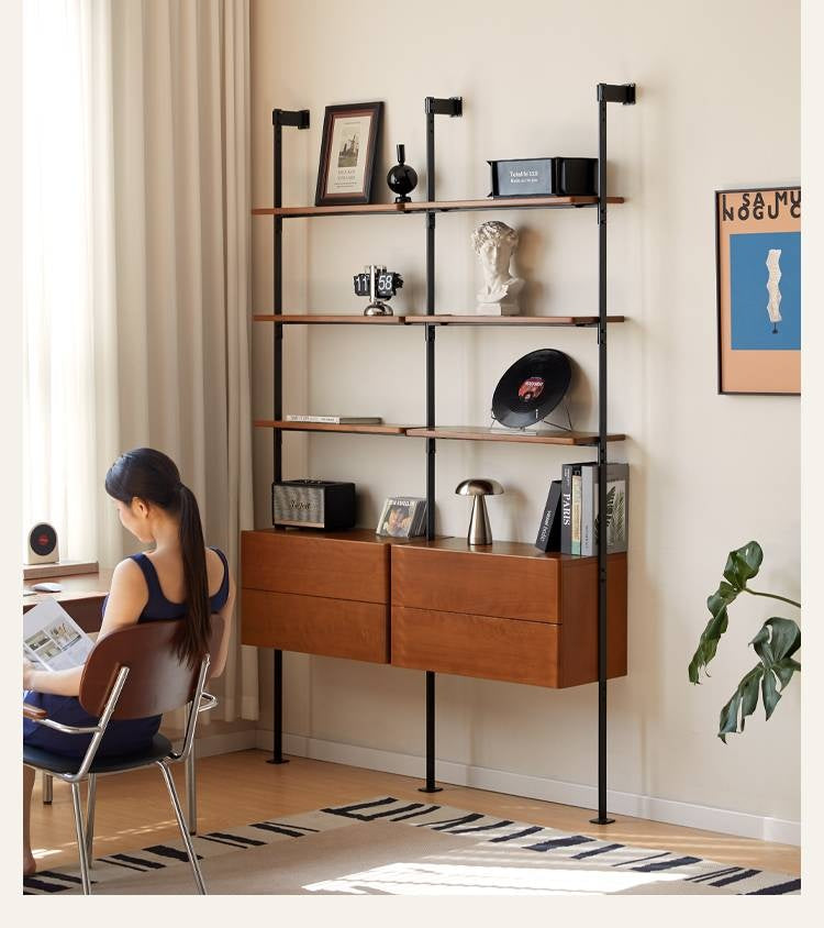 Poplar Solid Wood Bauhaus Bookshelf