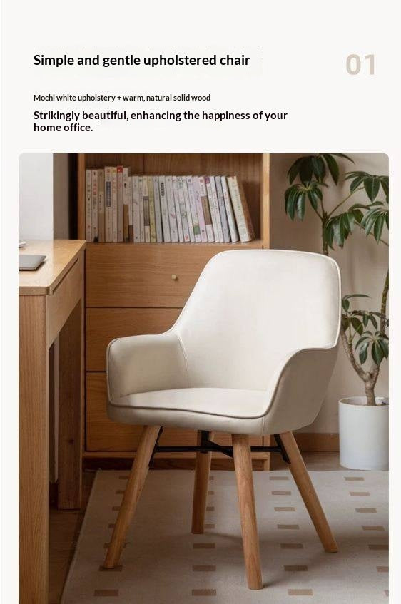 Beech Solid Wood Technological Cloth Soft Back Chair