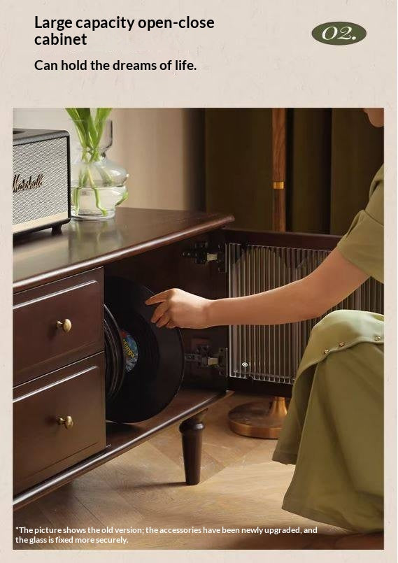 Poplar Solid Wood American Style TV Cabinet.