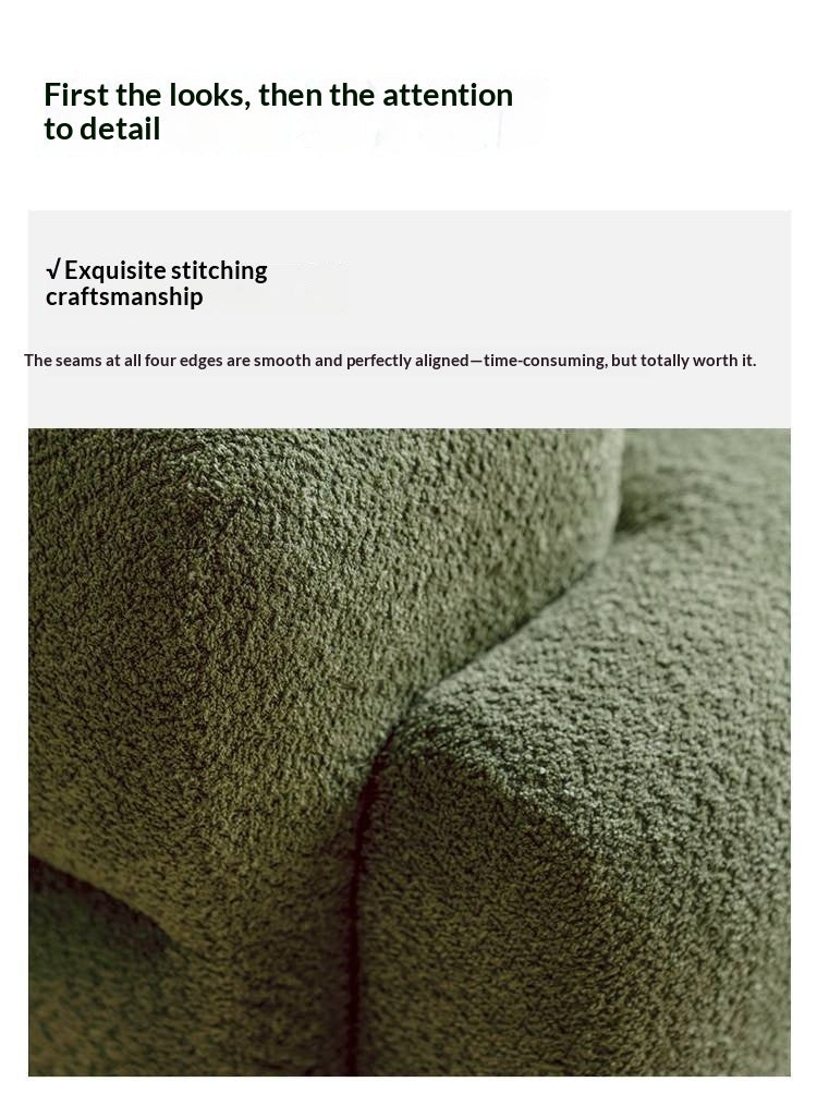 Bouclé Fabric Modern Soft Block Sofa