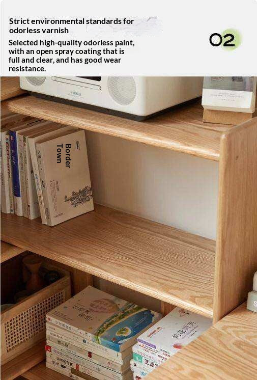 Oak Solid Wood Extendable Corner Bookshelf