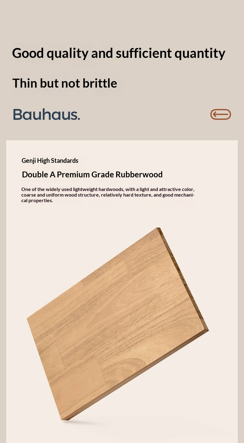 Solid Rubberwood Vintage Style Ultra-Thin Bookshelf