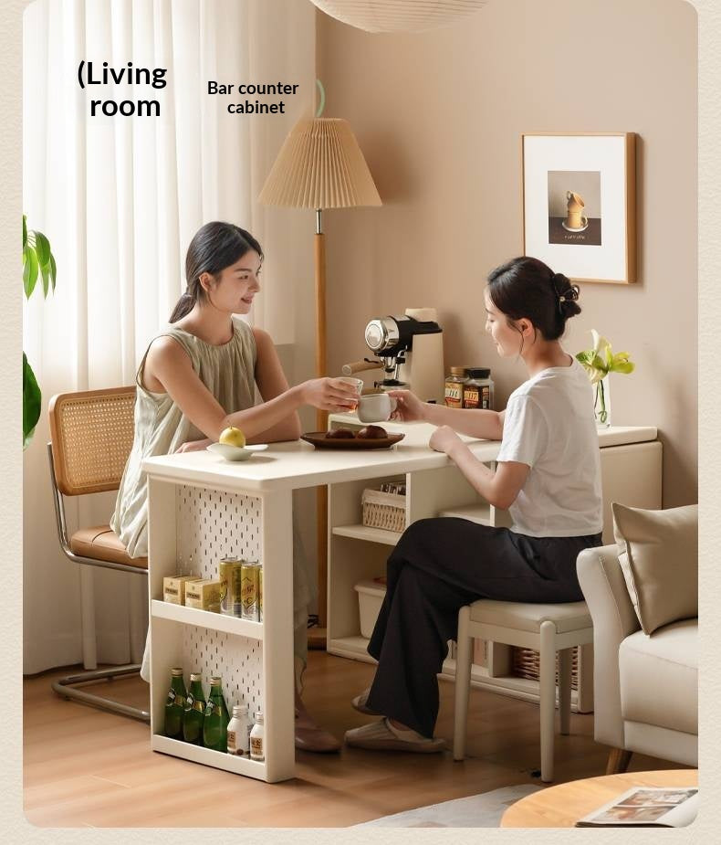 Rubberwood Solid Wood Cream Style Office Desk