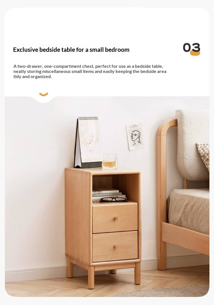 European Beech Solid Wood Storage Side Cabinet Combination