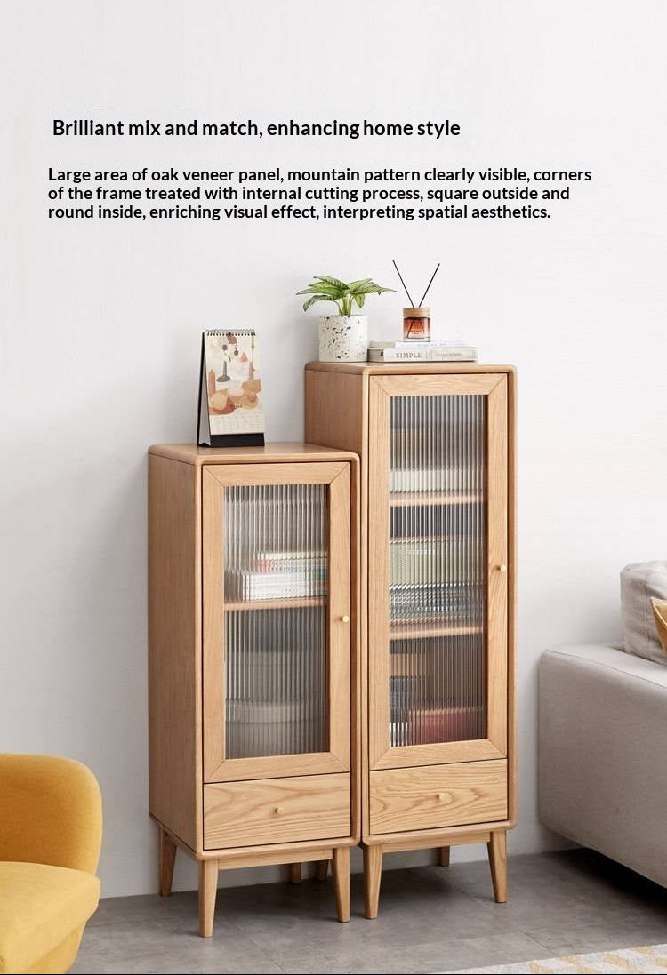 Oak, Ash Solid Wood Side Cabinet