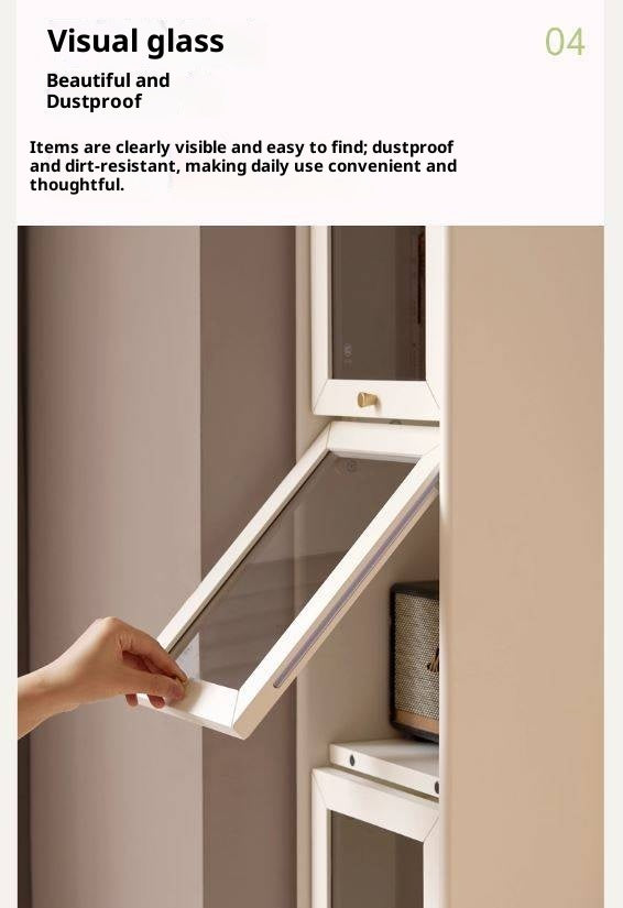 Solid Rubberwood Cream-Style Bookcase