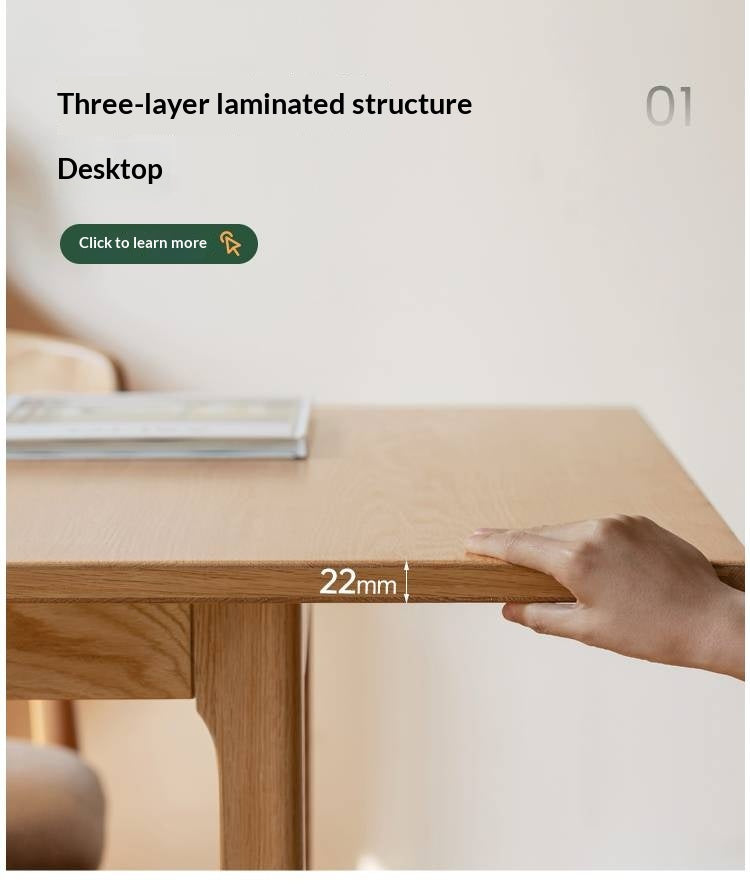 Oak Solid Wood Folding Small Dining Table