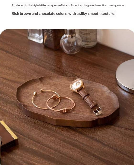 Black Walnut, Cherry Solid Wood Tray Storage Plate