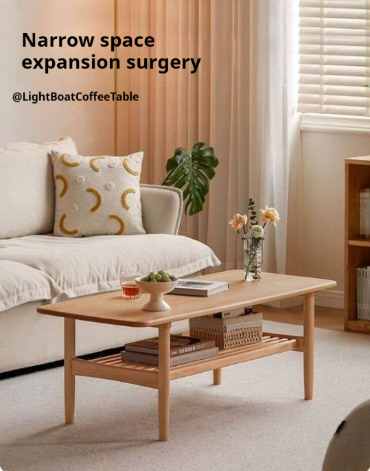 European Beech Solid Wood Modern Coffee Table