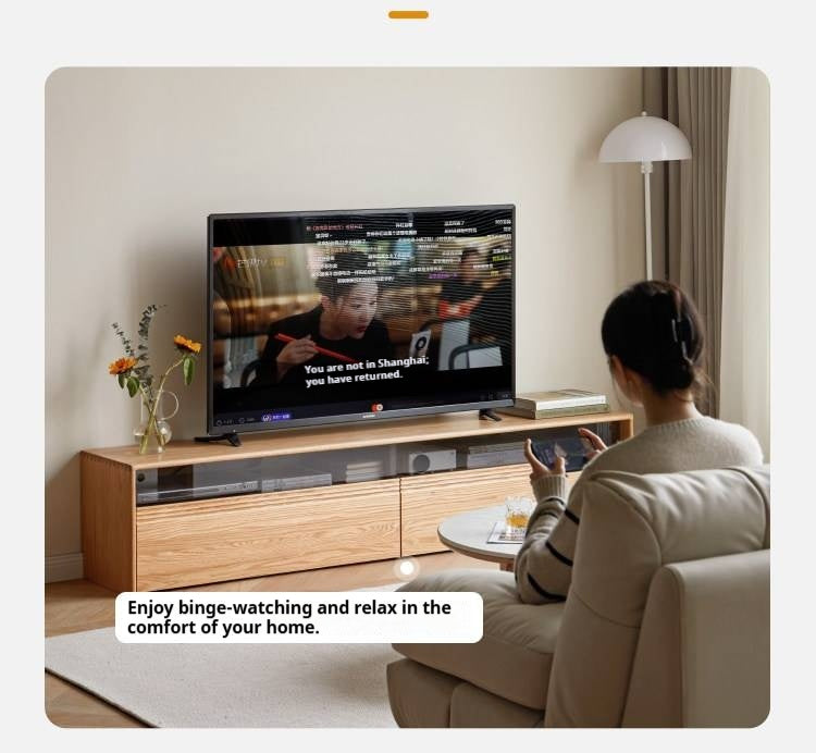 Black Walnut, Oak, Cherry Solid Wood TV Stand Floor Cabinet