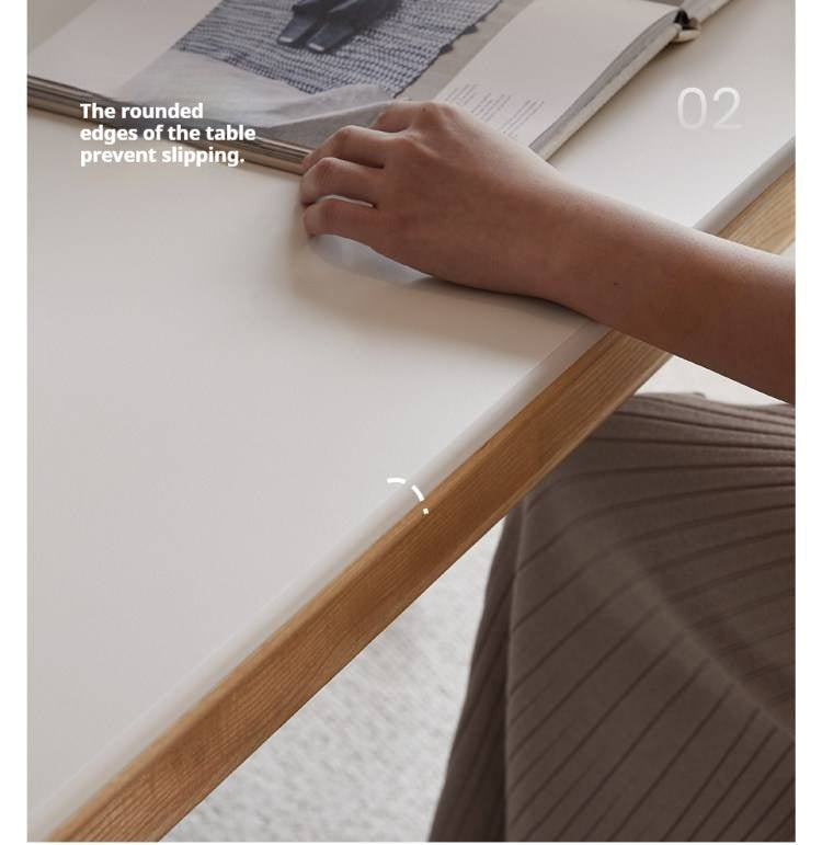 Ash, Oak Solid Wood Modern Minimalist Style Slab Dining Table