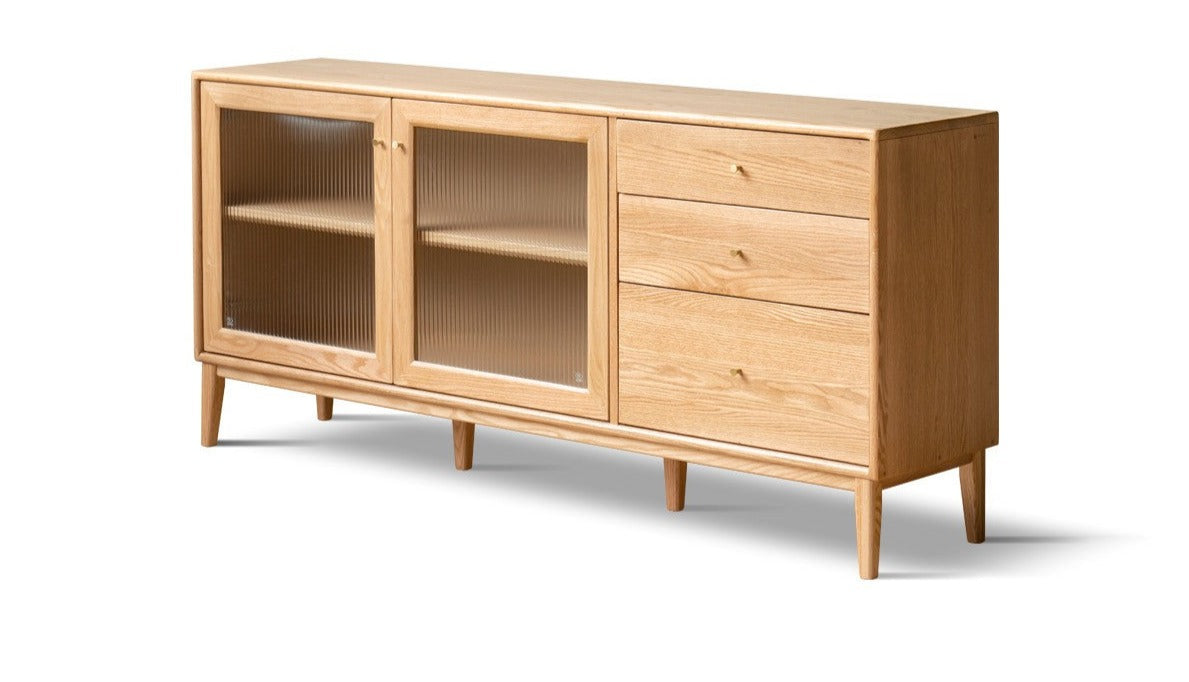 Oak solid wood sideboard cabinet"