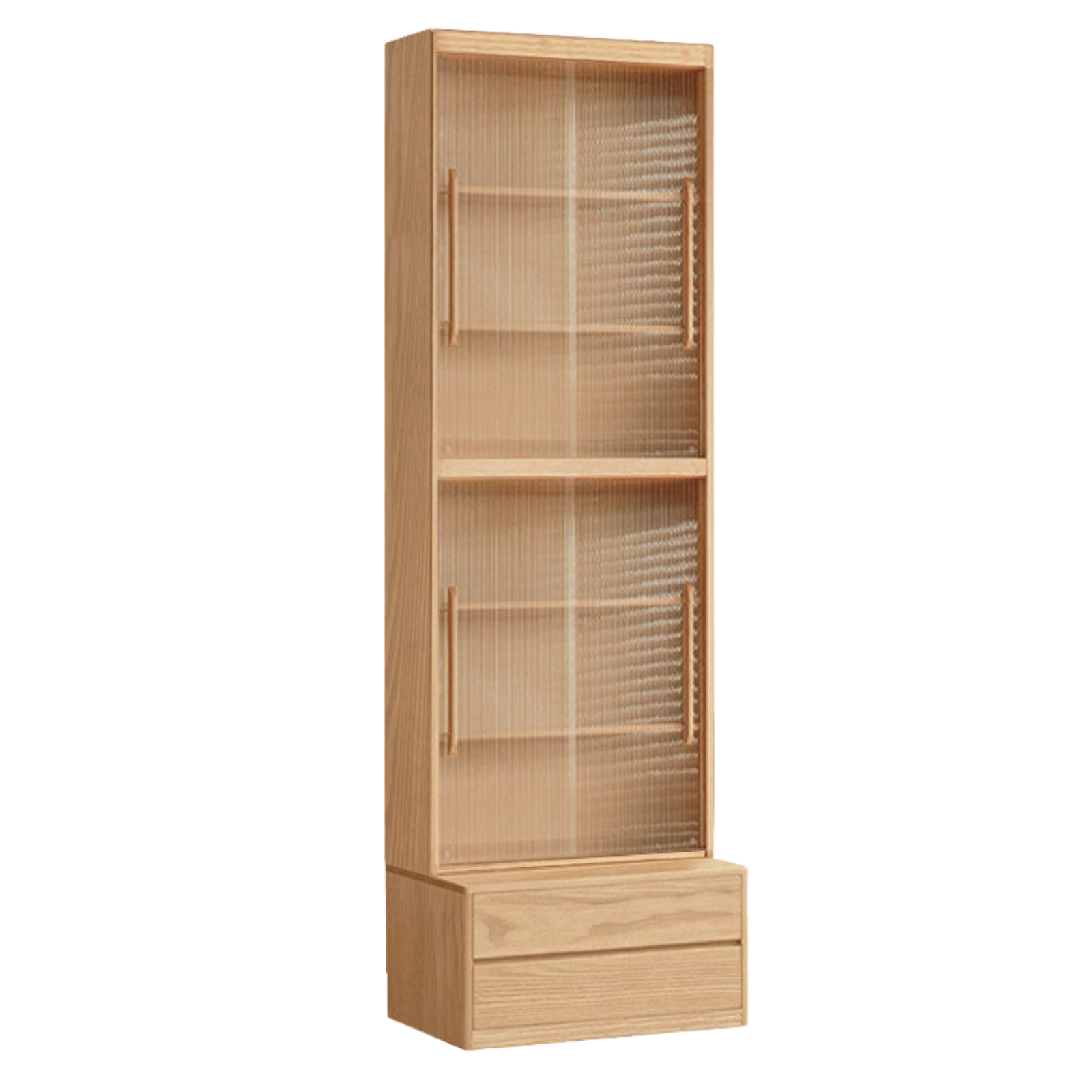 Ash, Oak Solid Wood Modern Combination Bookcase Integrated Card Seat