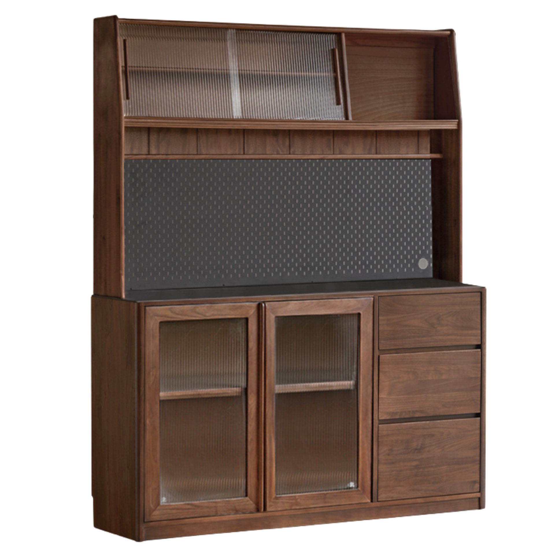 Black Walnut, Ash, Sandalwood Solid Wood Sideboard Hole Storage