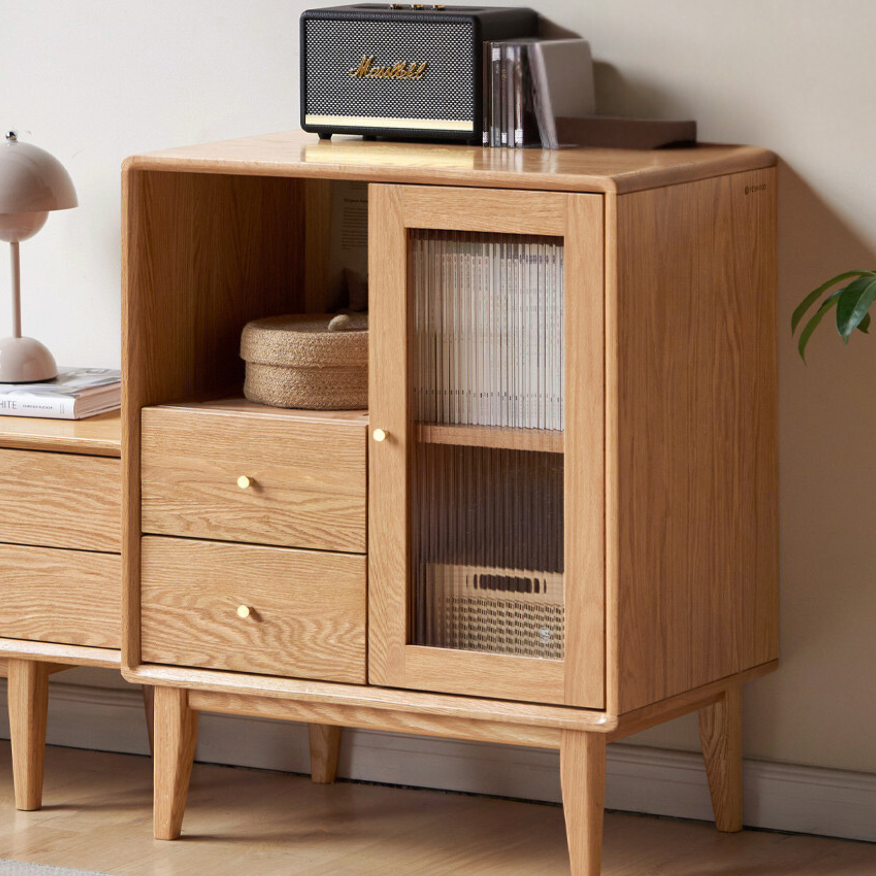 Oak Solid Wood Side Cabinet