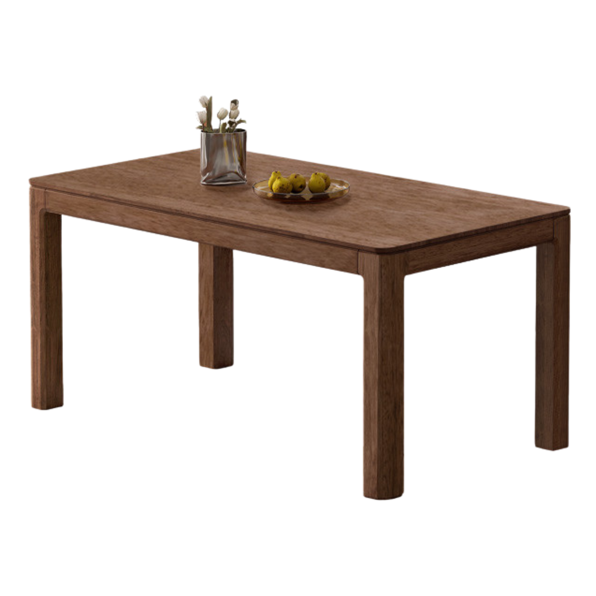 Black Walnut, Ash, Red Oak, Sandalwood Solid Wood Large Dining Table
