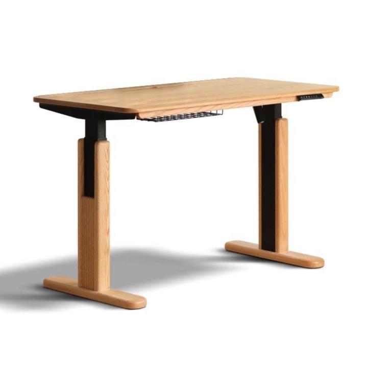 Oak Solid Wood Motor Electric Lift Table