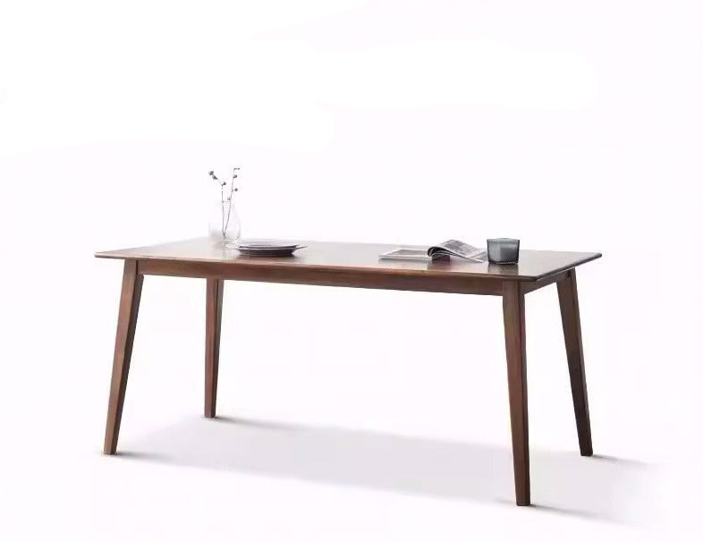 Black walnut solid wood dining table"